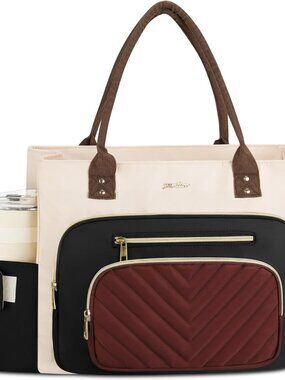 Teacher Tote Bag for Women,Work Laptop Bag Gift with Large Cup Holder,Nurse Bag,